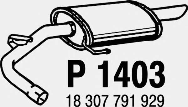 Fenno P1403 Tłumik, część tylna P1403: Dobra cena w Polsce na 2407.PL - Kup Teraz!