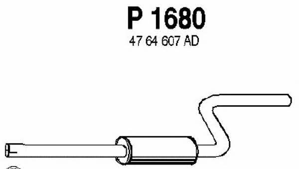 Fenno P1680 Central silencer P1680: Buy near me in Poland at 2407.PL - Good price!