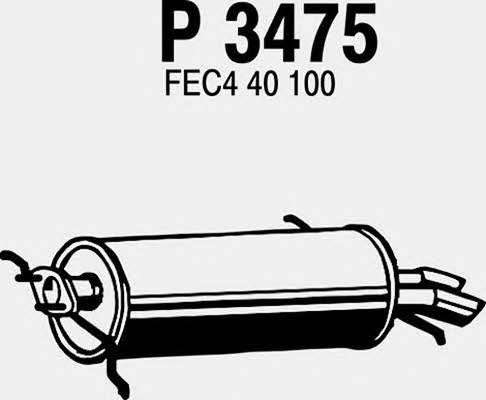 Fenno P3475 End Silencer P3475: Buy near me in Poland at 2407.PL - Good price!