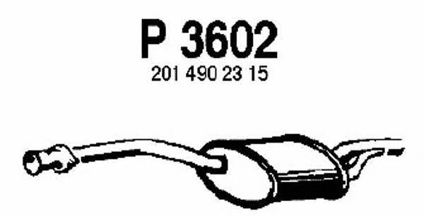 Fenno P3602 Глушитель, средняя часть P3602: Отличная цена - Купить в Польше на 2407.PL!