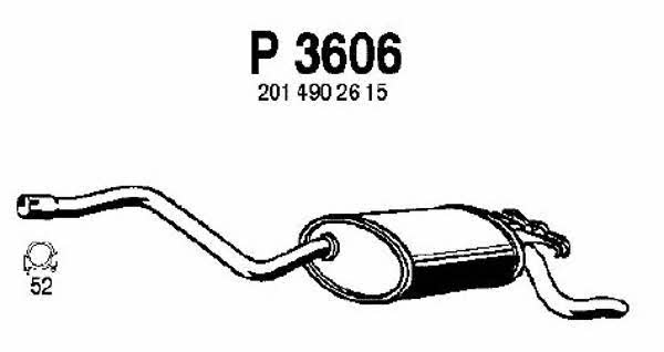 Fenno P3606 Глушитель, задняя часть P3606: Отличная цена - Купить в Польше на 2407.PL!