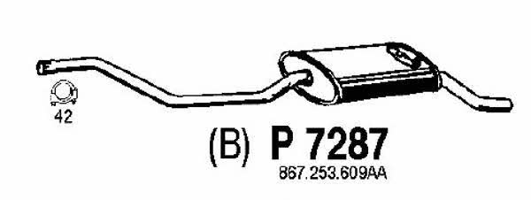 Fenno P7287 Глушитель, задняя часть P7287: Отличная цена - Купить в Польше на 2407.PL!