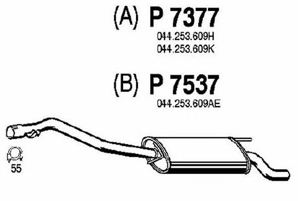 Fenno P7377 End Silencer P7377: Buy near me in Poland at 2407.PL - Good price!