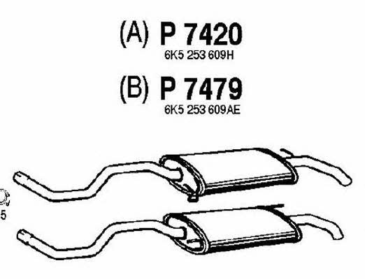 Fenno P7420 Глушник, задня частина P7420: Приваблива ціна - Купити у Польщі на 2407.PL!