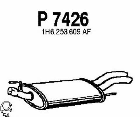 Fenno P7426 Глушитель, задняя часть P7426: Отличная цена - Купить в Польше на 2407.PL!