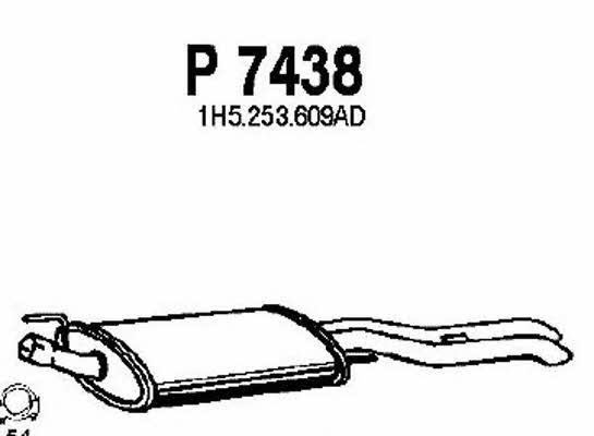 Fenno P7438 Глушник, задня частина P7438: Приваблива ціна - Купити у Польщі на 2407.PL!