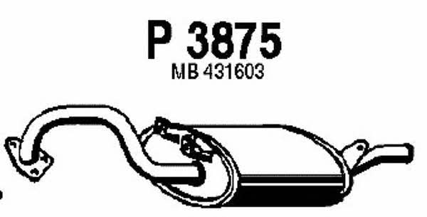 Fenno P3875 Глушитель, задняя часть P3875: Отличная цена - Купить в Польше на 2407.PL!