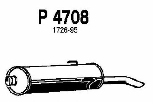 Fenno P4708 Глушитель, задняя часть P4708: Отличная цена - Купить в Польше на 2407.PL!