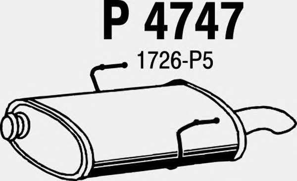 Fenno P4747 Tłumik, część tylna P4747: Dobra cena w Polsce na 2407.PL - Kup Teraz!