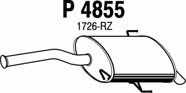 Fenno P4855 Глушитель, задняя часть P4855: Отличная цена - Купить в Польше на 2407.PL!