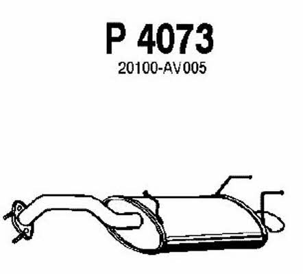 Fenno P4073 Глушитель, задняя часть P4073: Отличная цена - Купить в Польше на 2407.PL!