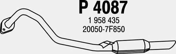 Fenno P4087 Глушитель, задняя часть P4087: Отличная цена - Купить в Польше на 2407.PL!