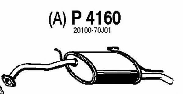 Fenno P4160 Глушитель, задняя часть P4160: Отличная цена - Купить в Польше на 2407.PL!