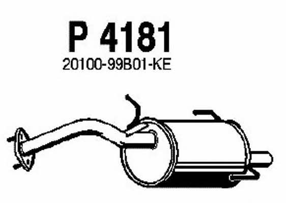 Fenno P4181 Глушитель, задняя часть P4181: Отличная цена - Купить в Польше на 2407.PL!