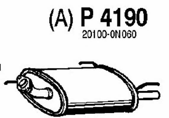Fenno P4190 Глушитель, задняя часть P4190: Отличная цена - Купить в Польше на 2407.PL!