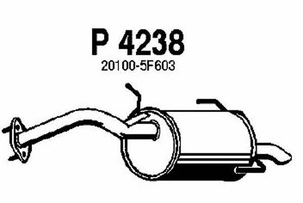 Fenno P4238 Глушитель, задняя часть P4238: Отличная цена - Купить в Польше на 2407.PL!
