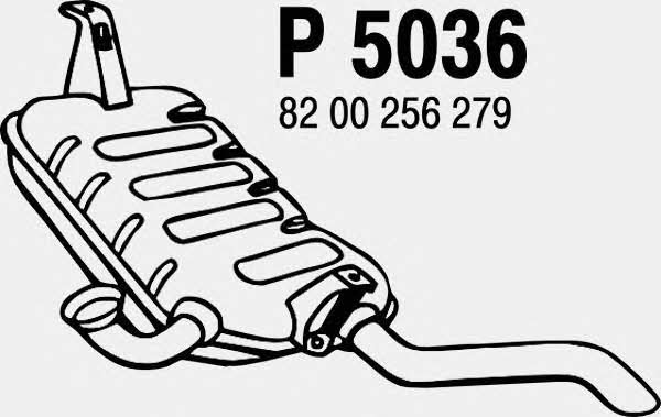 Fenno P5036 Глушитель, задняя часть P5036: Отличная цена - Купить в Польше на 2407.PL!