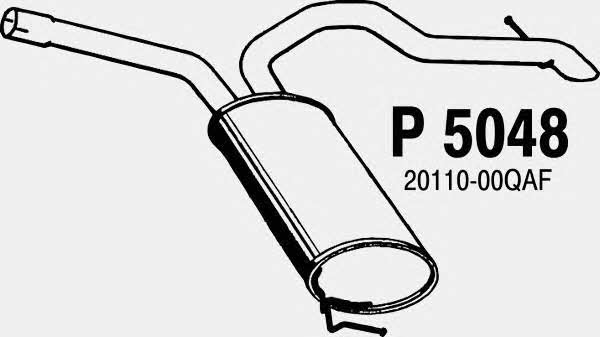 Fenno P5048 Глушитель, задняя часть P5048: Отличная цена - Купить в Польше на 2407.PL!