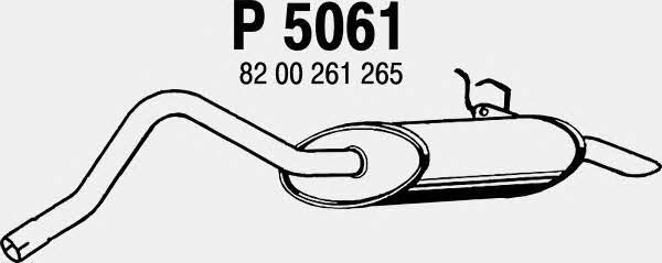 Fenno P5061 Глушитель, задняя часть P5061: Отличная цена - Купить в Польше на 2407.PL!
