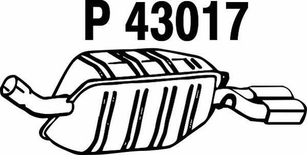 Fenno P43017 Глушник, задня частина P43017: Приваблива ціна - Купити у Польщі на 2407.PL!