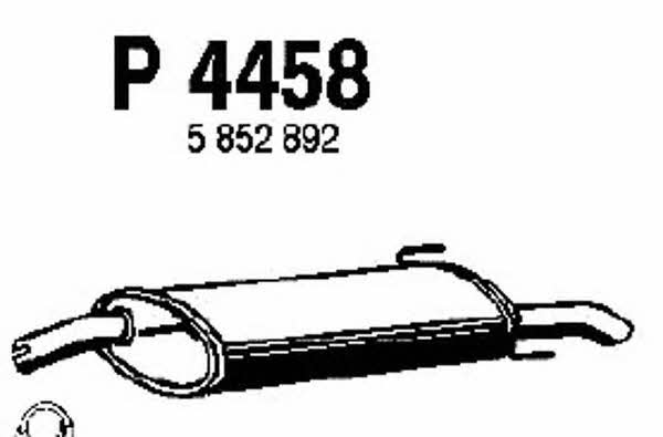 Fenno P4458 Глушитель, задняя часть P4458: Отличная цена - Купить в Польше на 2407.PL!