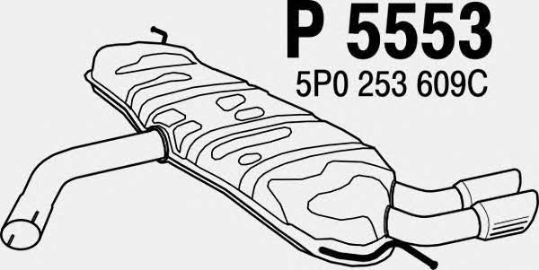 Fenno P5553 Глушник, задня частина P5553: Приваблива ціна - Купити у Польщі на 2407.PL!