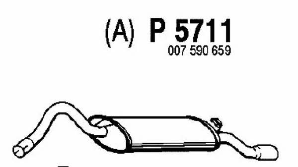 Fenno P5711 Tłumik, część tylna P5711: Atrakcyjna cena w Polsce na 2407.PL - Zamów teraz!