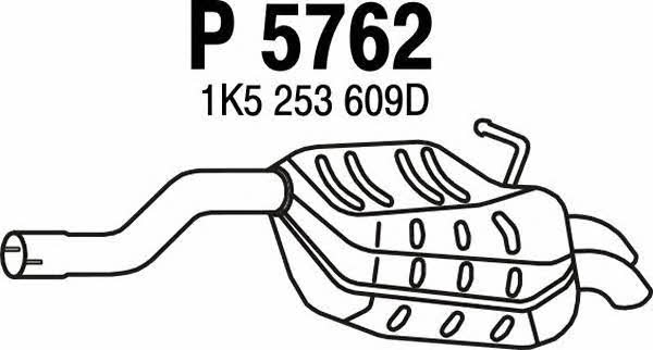 Fenno P5762 Глушитель, задняя часть P5762: Отличная цена - Купить в Польше на 2407.PL!