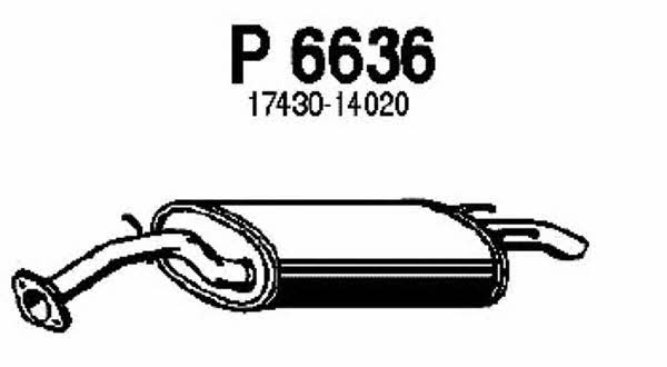Fenno P6636 Глушитель, задняя часть P6636: Отличная цена - Купить в Польше на 2407.PL!