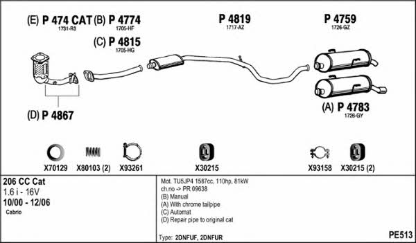  PE513 Abgasanlage PE513: Kaufen Sie zu einem guten Preis in Polen bei 2407.PL!