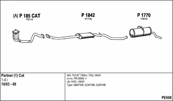 PE608 Układ wydechowy PE608: Dobra cena w Polsce na 2407.PL - Kup Teraz!