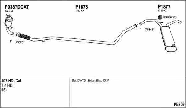 Fenno PE708 Система выпуска отработаных газов PE708: Купить в Польше - Отличная цена на 2407.PL!