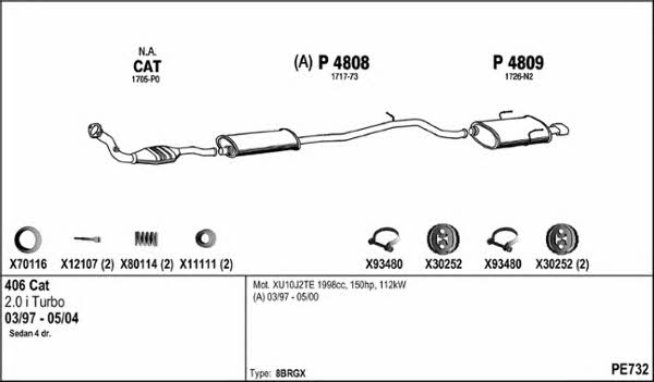  PE732 Abgasanlage PE732: Kaufen Sie zu einem guten Preis in Polen bei 2407.PL!