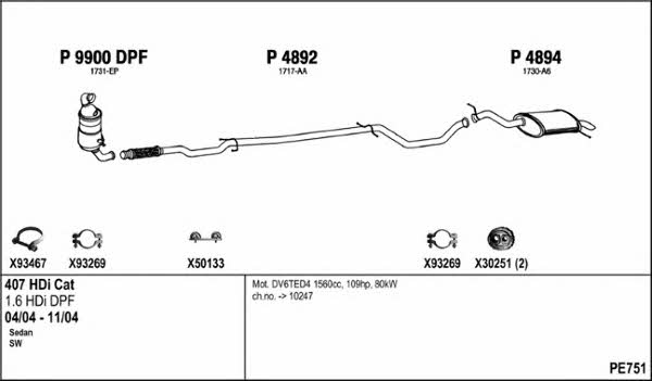 Fenno PE751 Exhaust system PE751: Buy near me in Poland at 2407.PL - Good price!