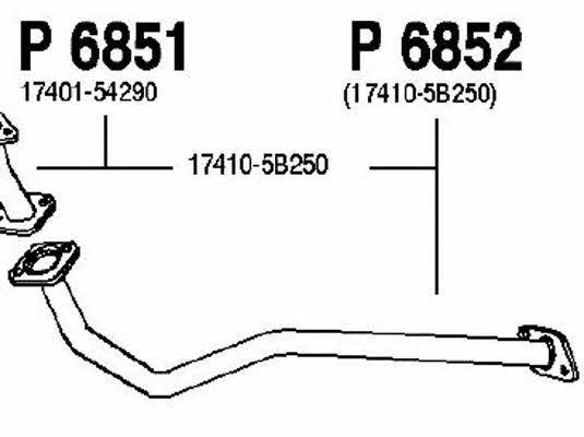 Fenno P6852 Exhaust pipe P6852: Buy near me in Poland at 2407.PL - Good price!