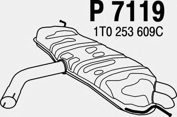 Fenno P7119 Tłumik, część tylna P7119: Dobra cena w Polsce na 2407.PL - Kup Teraz!