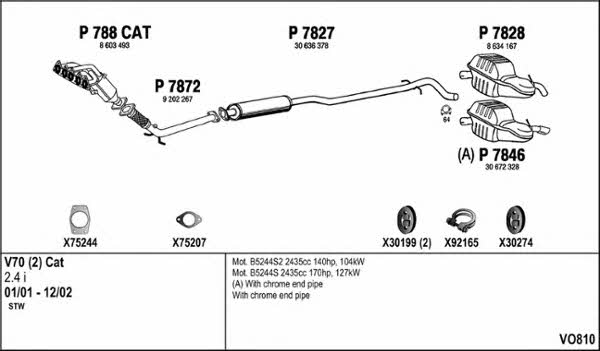  VO810 Exhaust system VO810: Buy near me in Poland at 2407.PL - Good price!