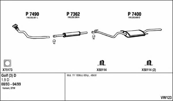  VW123 Układ wydechowy VW123: Dobra cena w Polsce na 2407.PL - Kup Teraz!