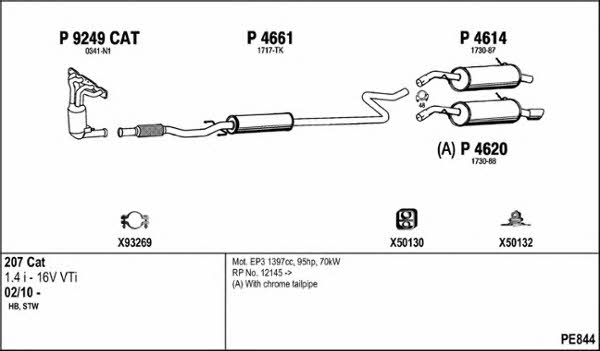  PE844 Система випуску відпрацьованих газів PE844: Приваблива ціна - Купити у Польщі на 2407.PL!