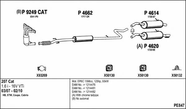  PE847 Система випуску відпрацьованих газів PE847: Приваблива ціна - Купити у Польщі на 2407.PL!