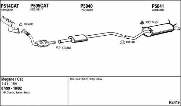  RE419 Układ wydechowy RE419: Dobra cena w Polsce na 2407.PL - Kup Teraz!