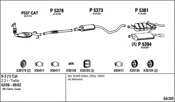  SA305 Abgasanlage SA305: Kaufen Sie zu einem guten Preis in Polen bei 2407.PL!