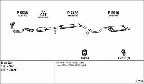  SE206 Układ wydechowy SE206: Dobra cena w Polsce na 2407.PL - Kup Teraz!