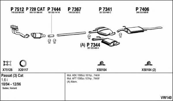  VW140 Układ wydechowy VW140: Dobra cena w Polsce na 2407.PL - Kup Teraz!