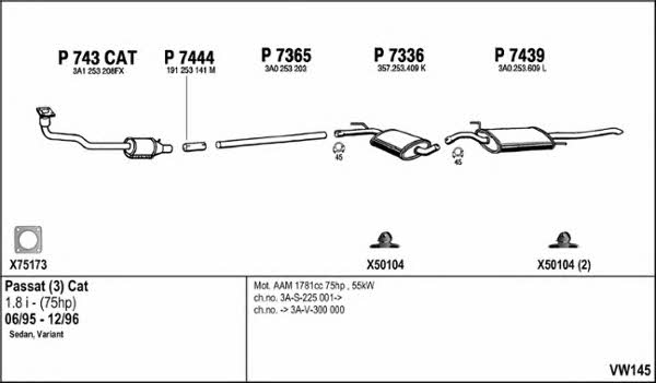 Fenno VW145 Exhaust system VW145: Buy near me at 2407.PL in Poland at an Affordable price!