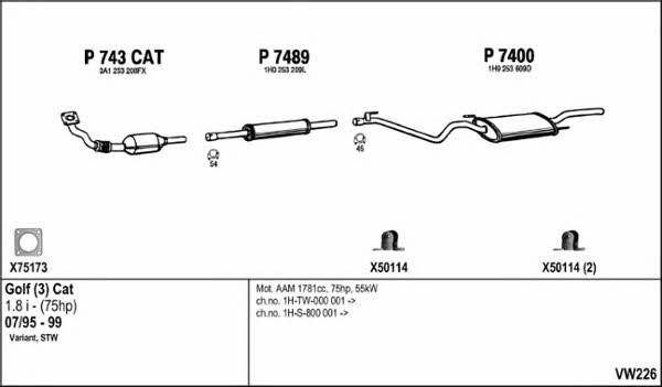  VW226 Układ wydechowy VW226: Dobra cena w Polsce na 2407.PL - Kup Teraz!