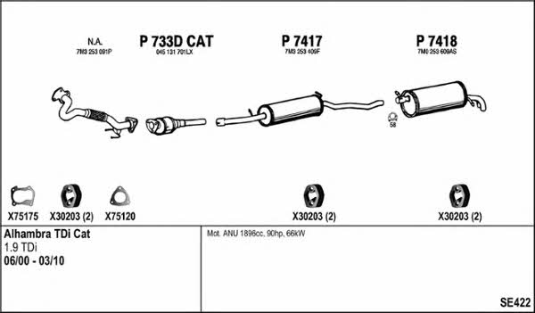  SE422 Układ wydechowy SE422: Dobra cena w Polsce na 2407.PL - Kup Teraz!