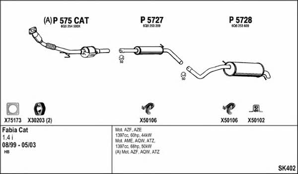 Fenno SK402 Exhaust system SK402: Buy near me in Poland at 2407.PL - Good price!