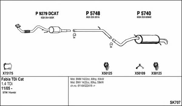 Fenno SK707 Exhaust system SK707: Buy near me in Poland at 2407.PL - Good price!