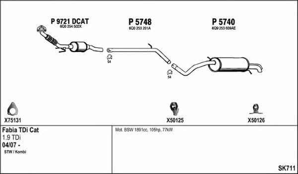 Fenno SK711 Exhaust system SK711: Buy near me in Poland at 2407.PL - Good price!